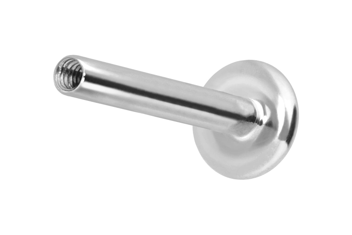 14 Karat Gold Labret Piercing mit Innengewinde ohne Aufsatz